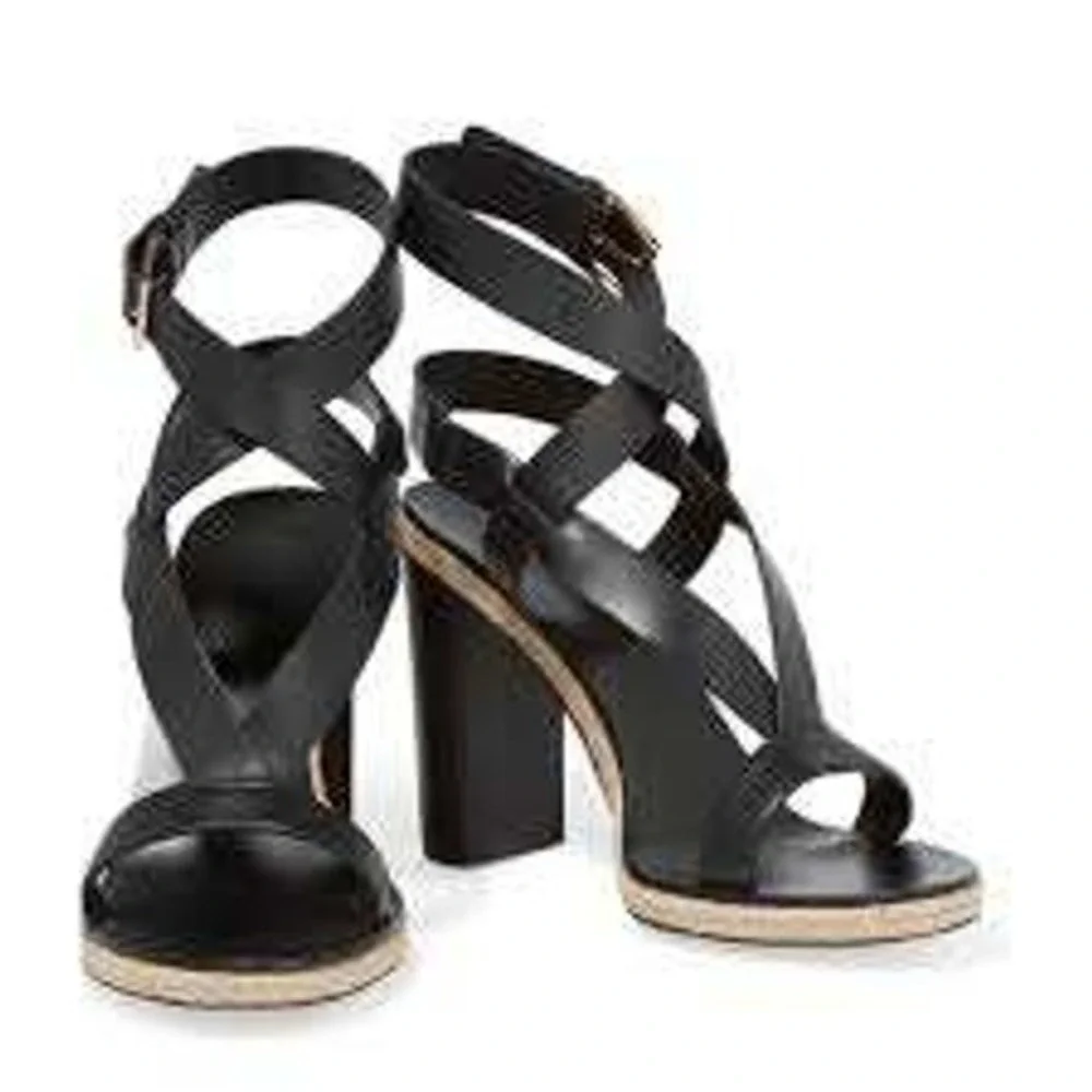 Tory Burch Marbella Open‎ toe Espadrille Heels Sandals
